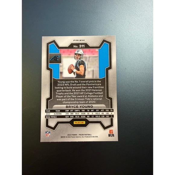 2023 Panini Prizm - Rookies Bryce Young #311 Neon Green Pulsar Prizm (RC) - Picture 6 of 10